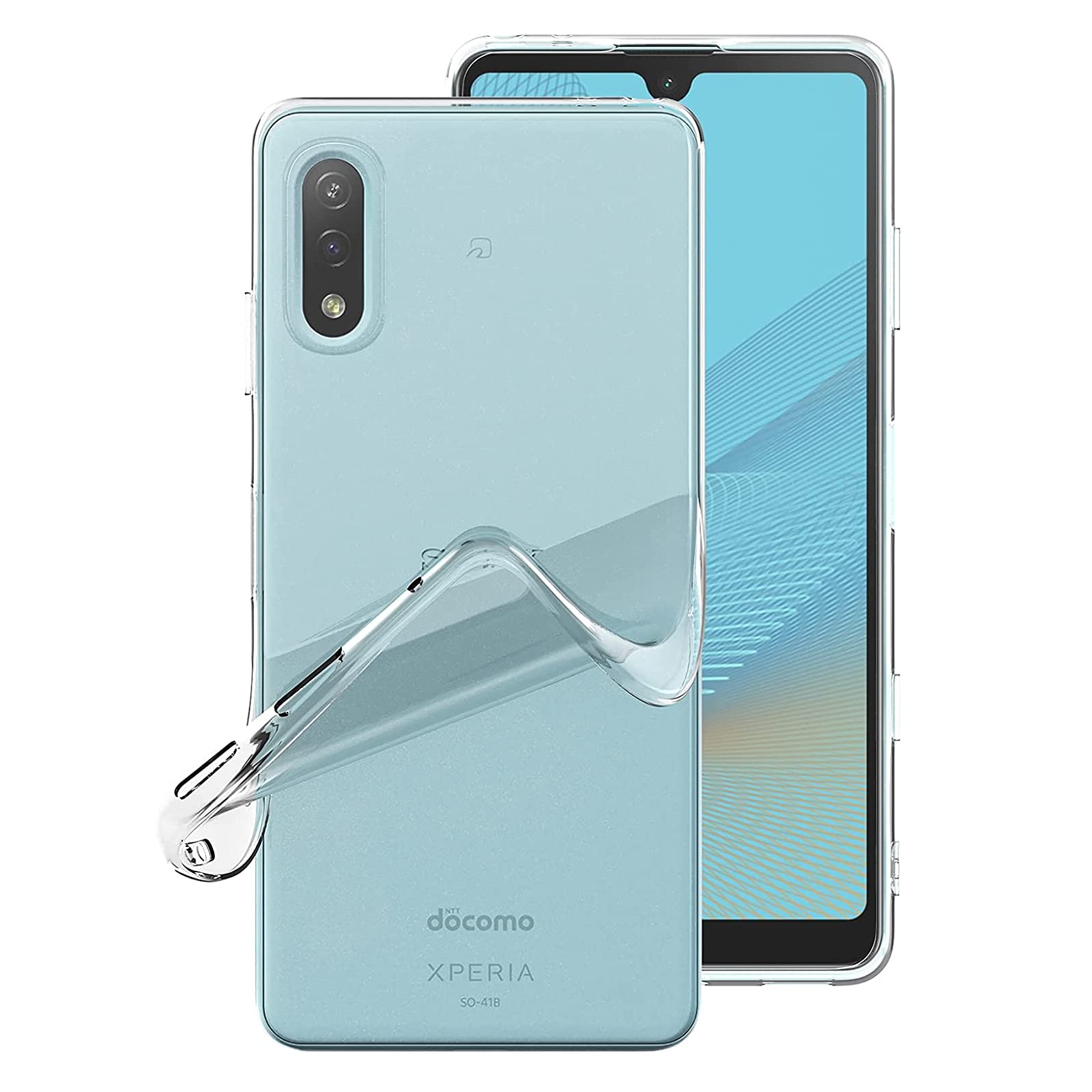 ������̵����2+2�ݸ�ե���� ����Ʃ�� (Transparent)����������Xperia Ace II �Ѥ�