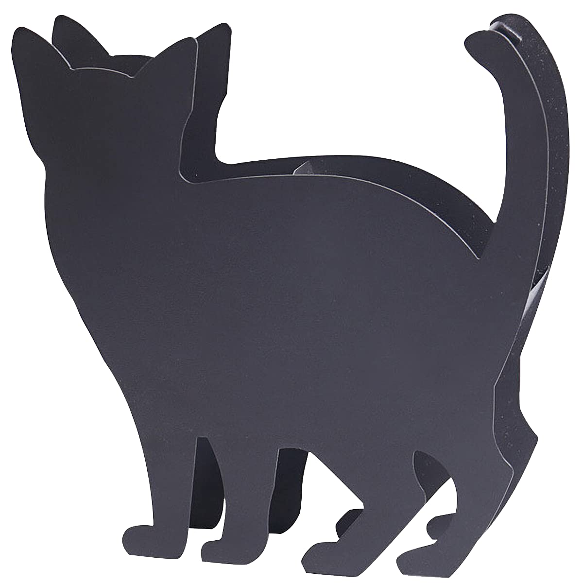 【送料無料】elrinrin 蚊取り線香ホルダー 黒猫 蚊取り線香皿 蚊遣り スタンド 蚊やり 蚊取り線香入れ 虫除け対策 色：立ち猫、サイズ：1個 (x 1)