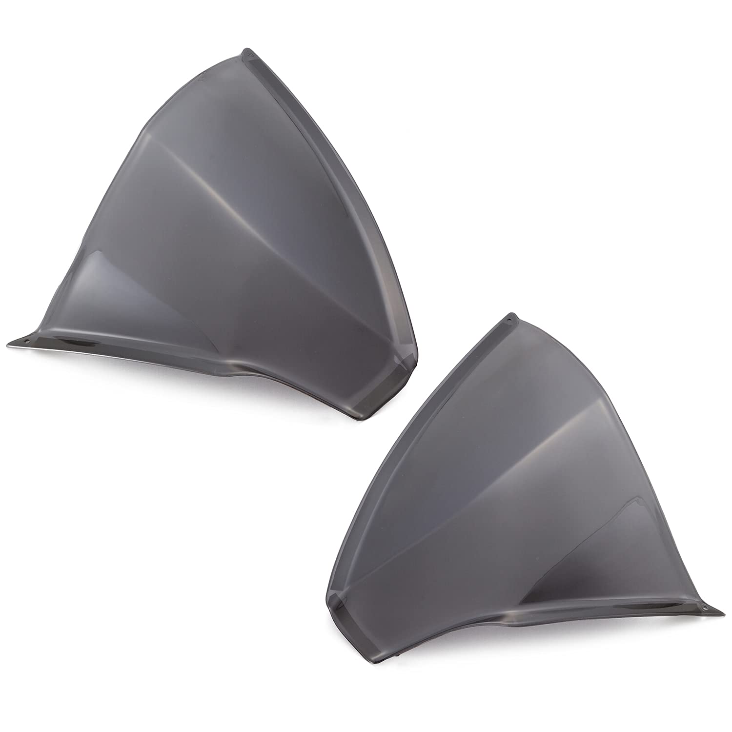 商品情報商品の説明ひざ、足に当たる風を軽減。 スポーティーなエアロフォルムのサイドバイザー左右セット。 先端にリップを付けることで防風効果を向上。 耐衝撃アクリル(2mm厚)を使用。 走行時に足に当たる風を抑制し寒さと疲労を軽減します。 ※ 傷つきやすいので、乾ぶきはしないでください。 ※ 汚れた場合は、傷のつきにくいやわらかい布と中性洗剤を使用して多量の水で洗い流してください。 ※ ガソリン・シンナー等有機溶剤・コンパウンド入りのクリーナー等は使用しないでください。 ※ 安全確保のため、強力両面テープで固定した後、タッピングビスを使用して車体カウルとしっかり固定してください。 ※ タッピングビスを使用する際には、純正カウルへ穴開け加工が必要です。主な仕様 対応車種:PCX(21)、PCX160(21)サイドバイザー左右セットスモーク原産国:日本