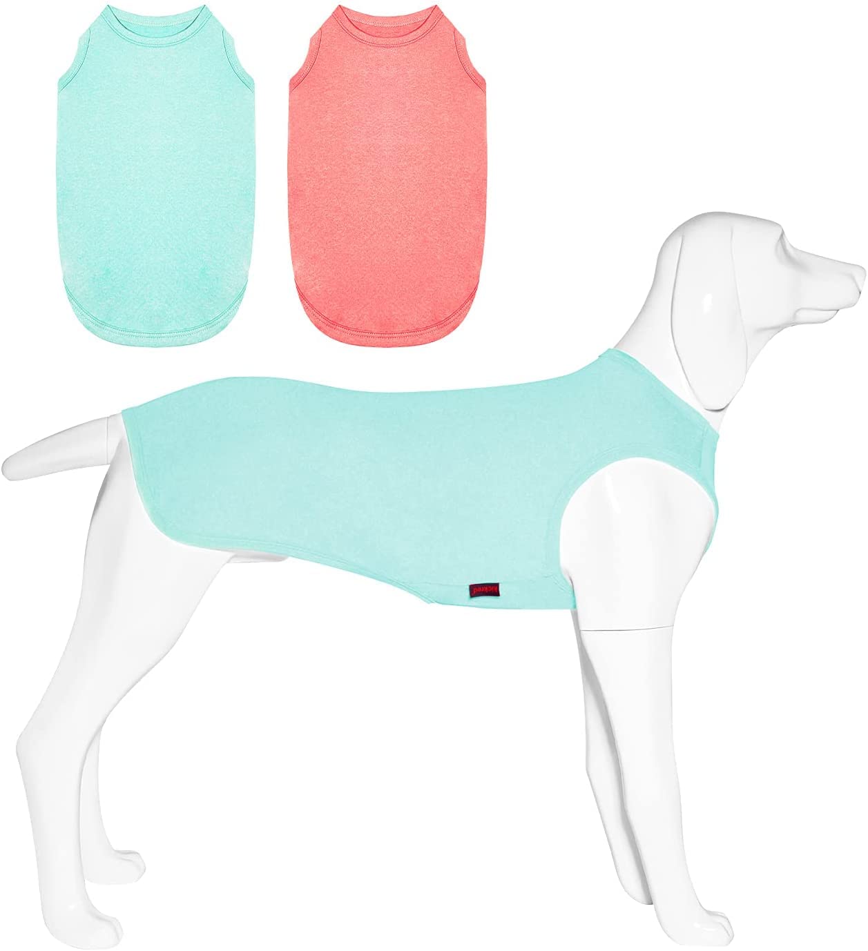 【送料無料】Kickred 犬のシャツ 夏服 涼しい 通気性 夏用ベスト 薄い 柔らかい 暑さ対策 犬用タンクトップ 紫外線 日焼け対策 皮膚保護 怪我 傷口保護 スポーツウェア カジュアル 伸縮性 パジャマ 部屋着 中型犬 大型犬 色：ライトブルー、キャンディピンク、サイズ：3L