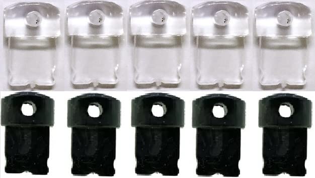 【送料無料】Wave Design【 即日出荷 ((10個入)) つまみストラップホール付き ライトニングコネクタ防塵保護カバー 】 互換性 8Pinコネクタ防塵保護カバーつまみストラップホール付き 8ツマミ穴 色：黒, クリア、サイズ：黒5個+クリア5個