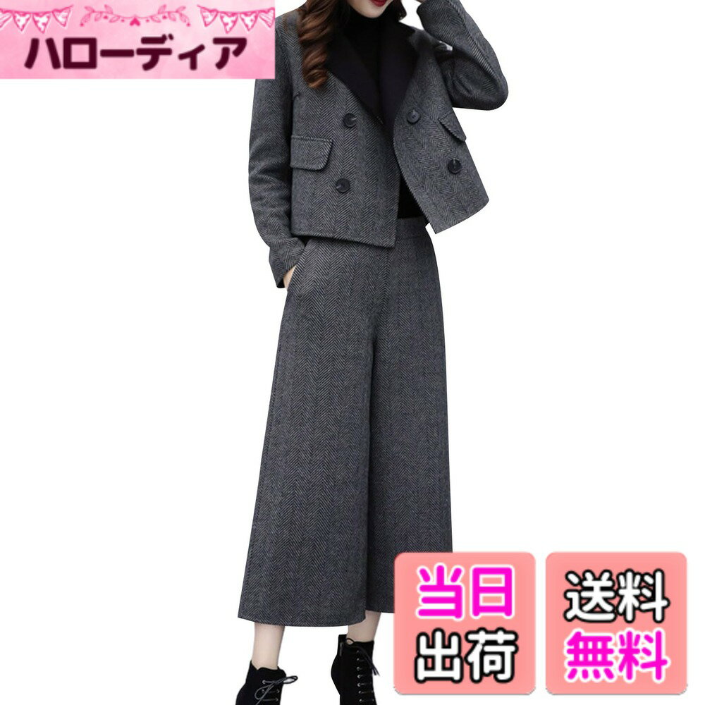 【送料無料】[Formemory] 卒業式 スーツ 卒業式 服 母 入学式 スーツ レディース セットアップ レディース スーツ セットアップ レディース レディース ジャケット パンツスーツ シフォン パンツドレス 体型カバー お洒落 シンプル フォ 色：ディープグレー、サイズ：2XL