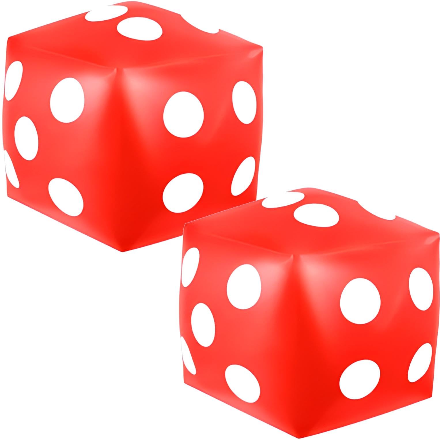 【送料無料】fogman さいころ おもちゃ サイコロ 大きい イベント用 子ども プレゼント 2個セット 色：レッド