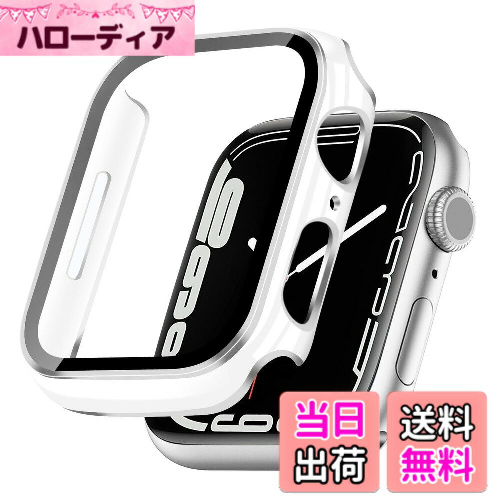 乐天商城 - 【送料無料】TEMEDO 対応 アップルウォッチ カバー PC素材 TPU素材 Apple Watch ケース アップルウォッチ ケース 全面保護 二重構造 Apple Watch カバー ガラスフィルム 一体型-AWC-DD 色：ホワイト/シルバー、サイズ：Series 3/2/1 for 42mm