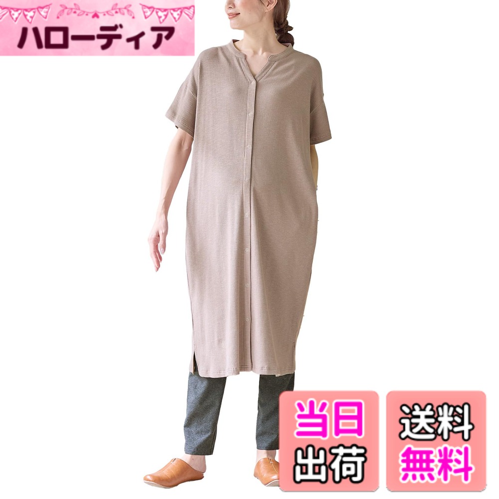 商品情報商品の説明主な仕様 【1年がかりで開発した、機能にもデザインにもこだわった自信作！】助産師さん、先輩ママ、エンジェリーベの3者が、納得いくまでとことん話し合って開発した自信作！素材選びからデザインまで徹底的にこだわり、1年かがりで開発したパジャマです。多くの妊産婦さんから高い評価を得た素材は、実際に着用と洗濯を繰り返して生地の変化まで調査。ワンピースはアウターライクなデザインでルームウェアとしても着用でき、生地の落ち感をいかしたすっきりシルエットに仕上げています。レギンスはぴったりしすぎない細身ストレートで、むくみや締め付けが気になる妊婦さんの悩みに寄り添いました。セットで着た時のバランスも◎。【産前-産後まで使える 助産院監修半袖・長袖ミドル丈ハイストレッチリブ前開きパジャマ】・小柄ママさんも安心のミドル丈・前開きデザインは初産妊婦でも授乳しやすく、羽織としても便利・サイドスリットは産後の授乳の際にあぐらをかきやすいデザインです・きちんと感を演出するキーネックデザインサイズ／L（半袖ワンピース）着丈107、袖丈14、肩幅57、身幅60.5　（レギンス）腹囲78-108、パンツ丈101、股下71、ヒップ巾49、わたり巾27.5、裾幅16br産前-産後対応、セット商品、ストレッチ素材、ポケット付、授乳しやすい仕様　お洗濯=洗濯機OK(洗濯ネット使用)企画デザイン：日本／生産国：