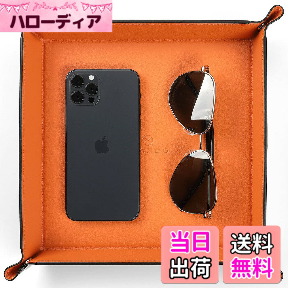 【送料無料】Vlando 正方形のエントランストレイ 色：オレンジ