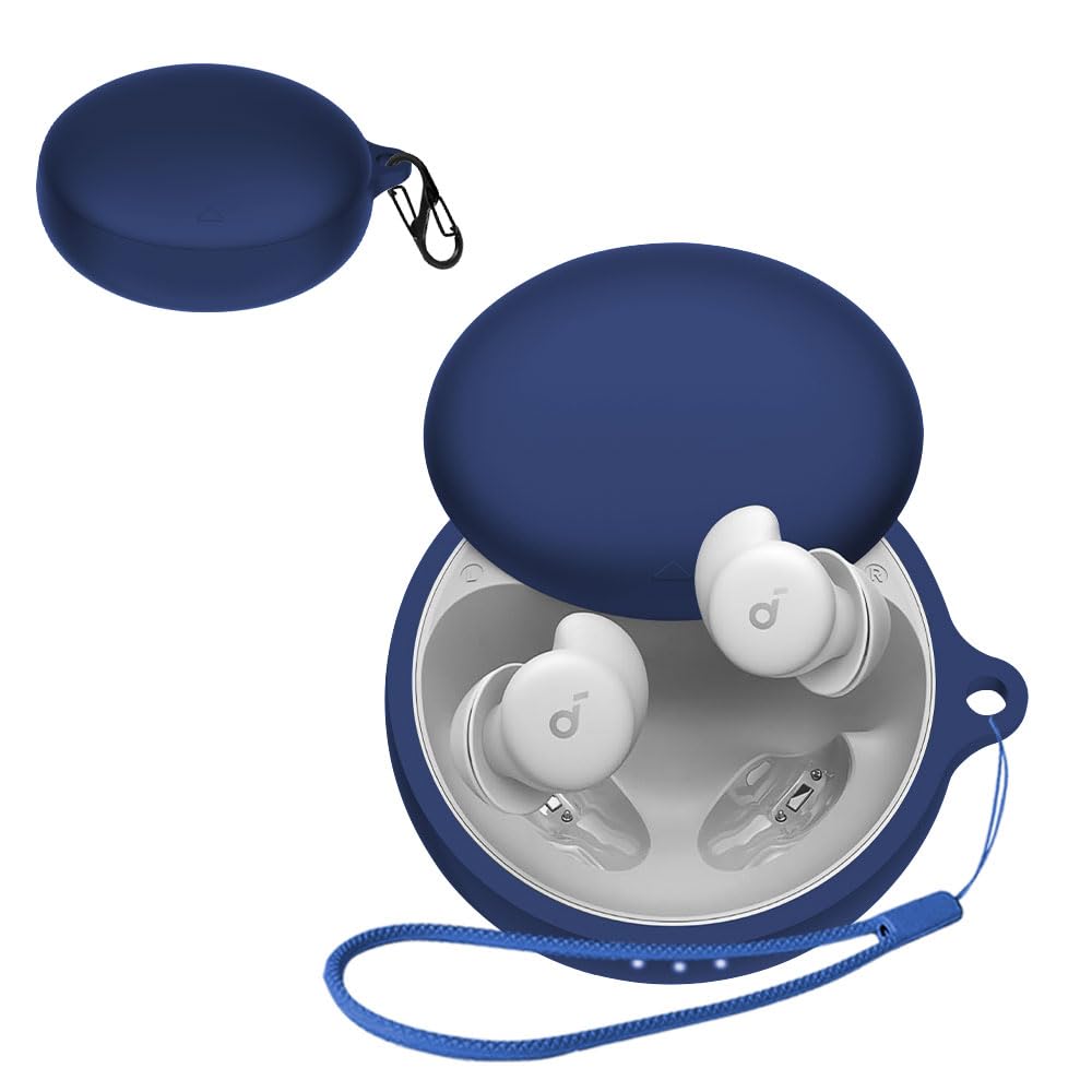 【送料無料】ワイヤレスイヤホン シリコン ケース 色：ブルー、サイズ：Anker Soundcore Sleep A20 ケース