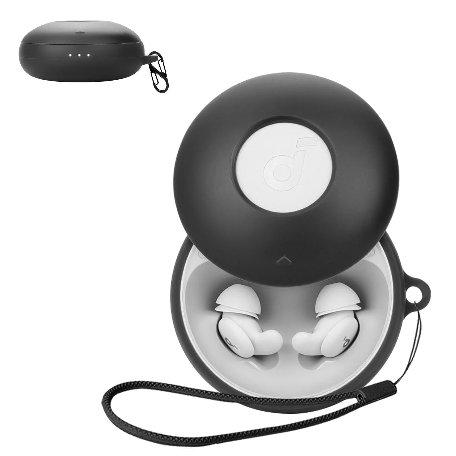 【送料無料】ワイヤレスイヤホン シリコン ケース 色：ブラック、サイズ：Anker Soundcore Sleep A20 ケース