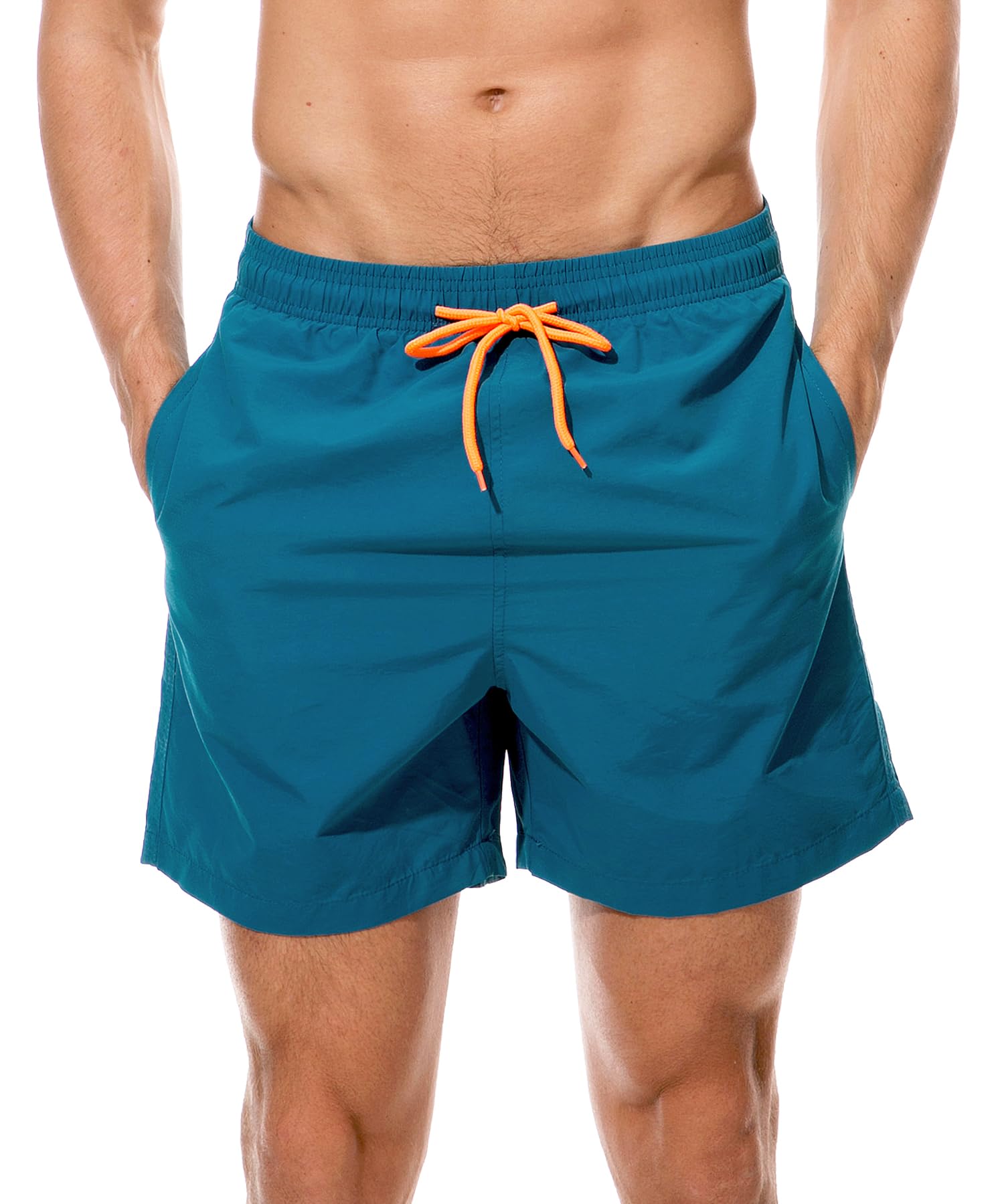 【送料無料】[Yotonna] 水着 メンズ サーフパンツ 海パン 水陸両用 インナー付き 速乾 海水パンツ ボードショーツ ビーチパンツ 通気 大きいサイズ 色：マリンブルー、サイズ：L