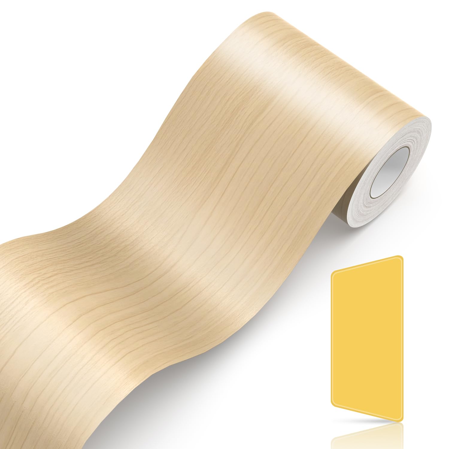 【送料無料】壁紙 シート はがせる壁紙 (道具を付帯) 色：ベージュの木目、サイズ：幅10 cm x 長さ0.1 m