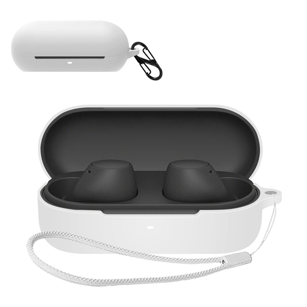 【送料無料】ワイヤレスイヤホン シリコン ケース 色：ホワイト、サイズ：ソニー WF-C510 ケース