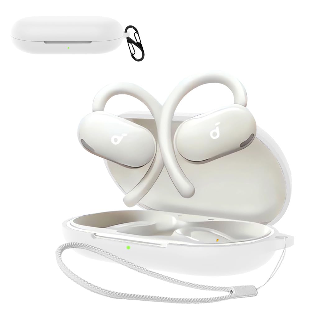 【送料無料】ワイヤレスイヤホン シリコン ケース 色：ホワイト、サイズ：Anker Soundcore V20i ケース