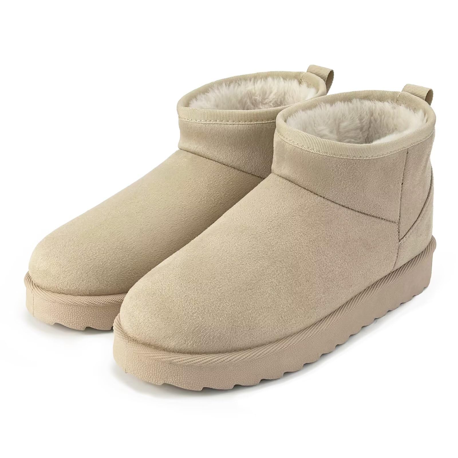 【送料無料】[kamafy] ムートンブーツ レディース ミニ丈 スノー ショート 冬靴 滑り止め 歩きやすい ..