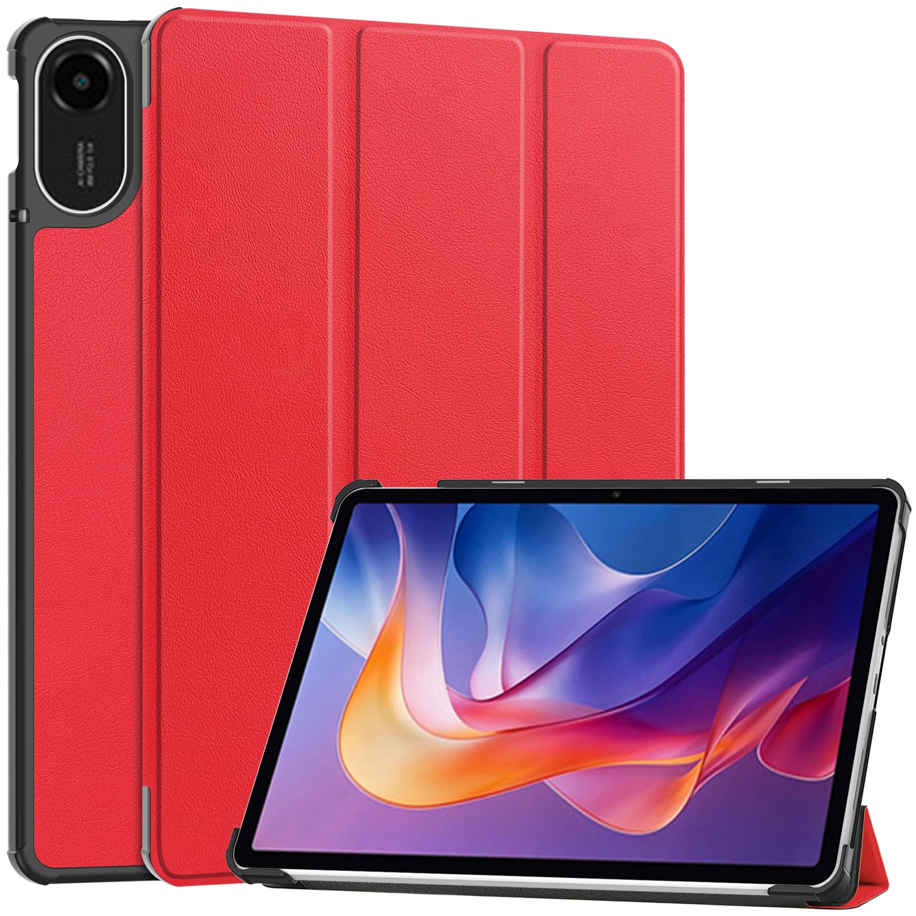 【送料無料】Gosento For Xiaomi Pad 7/Xiaomi Pad 7 Pro ケース スタンド機能付き 開閉式三つ折薄型スタンドケース PUレザー Xiaomi Pad7/Xiaomi Pad7 Pro カバー 色：レッド、サイズ：Redmi Pad 2