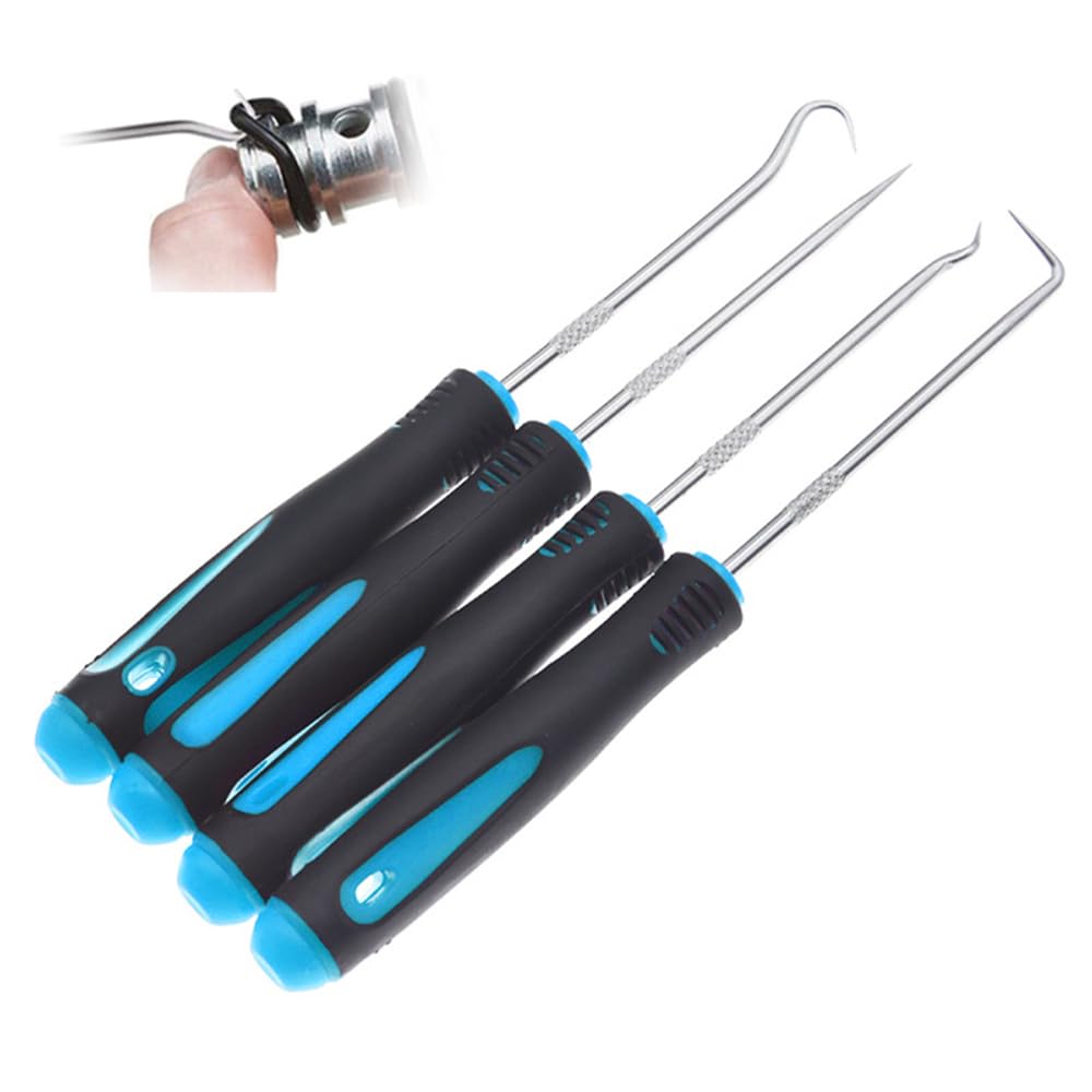 【送料無料】ピックアップツール ピックツール 精密フックセット 4本組 オイルシール 工具 O リング ユ..