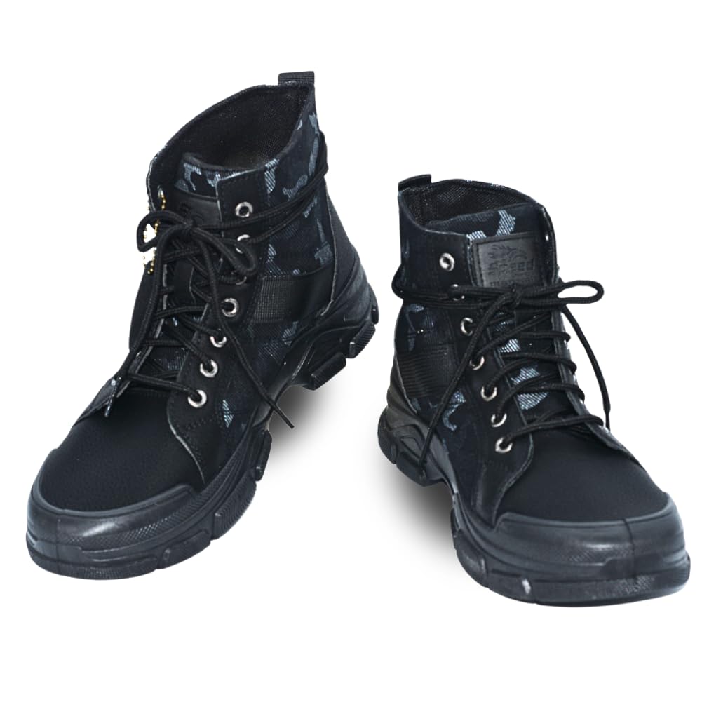 商品情報商品の説明主な仕様 【素材】合成PU: 丈夫でしなやかな合成PU素材を使用しており、耐久性と快適性を両立しています。【サイズ】6サイズ展開: 24.5cm、25.0cm、25.5cm、26.0cm、26.5cm、27.0cmまで、幅広いサイズに対応しています。 自分の足にぴったりのサイズをお選びいただけます。 【カラー】3色展開: ブラック、グレー、カーキの3色をご用意しています。 どのカラーも迷彩柄で、様々なコーディネートに合わせやすいです。【特徴】ハイカットデザイン: 足首までしっかりとサポートし、安定した歩行をサポートします。 レースアップ仕様: 自分の足にフィットするように、細かく調整できます。 防水機能: 防水・透湿素材を使用しており、雨の日でも安心して着用できます。 滑り止め機能: 深溝パターンのソールが、様々な路面で高いグリップ力を発揮します。 軽量設計: 長時間履いても疲れにくく、快適な履き心地です。【様々なシーンで】アウトドア: 登山、キャンプ、釣りなど、アウトドアアクティビティに最適です。 タウンユース: ジーンズやチノパンなど、カジュアルなスタイルにも合わせやすいです。 悪天候: 雨の日や雪の日も安心して着用できます。 ワークシーン: 作業靴としても活躍します。【注意】商品のカラーにつきまして、実際の商品との差異がなるべく少ないよう撮影や画像処理には留意しておりますが、お使いのパソコンモニタやスマートフォンの機種、ブラウザによって実際の商品と異なって見える場合がございます。あらかじめご了承ください。