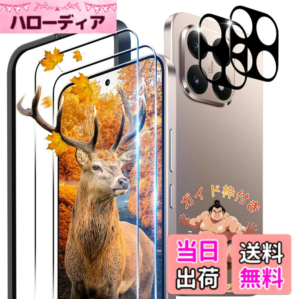 【送料無料】用 ガラスフィルム 2枚 + カメラ保護フィルム 2枚セッ 【 日本旭硝子製 9H強度  ...
