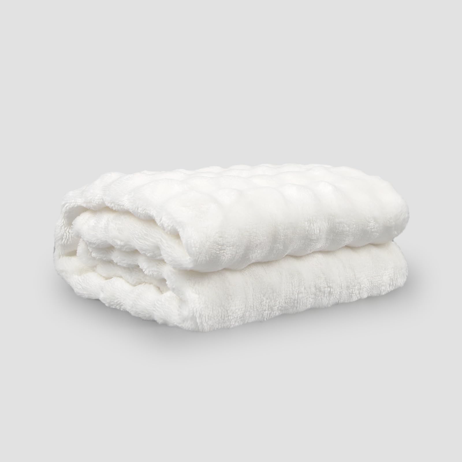 【送料無料】MOKOYA ふわもこ 毛布・ブランケット 暖かい おしゃれ 通年使用 色：ホワイト、サイズ：10..