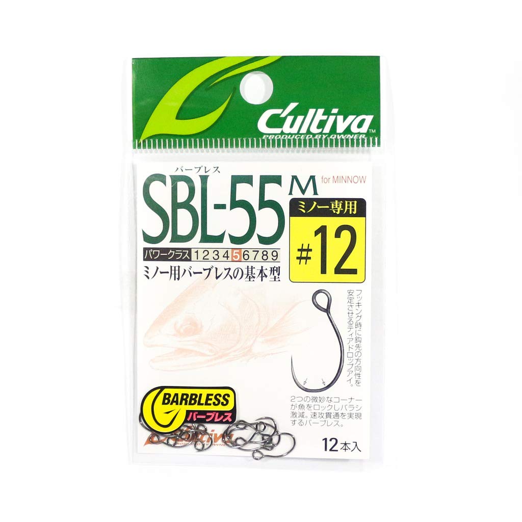 【送料無料】オーナー(OWNER) SBL-55M シングル55バーブレス(ミノー用) No.11611 色：ブラック、サイズ：12