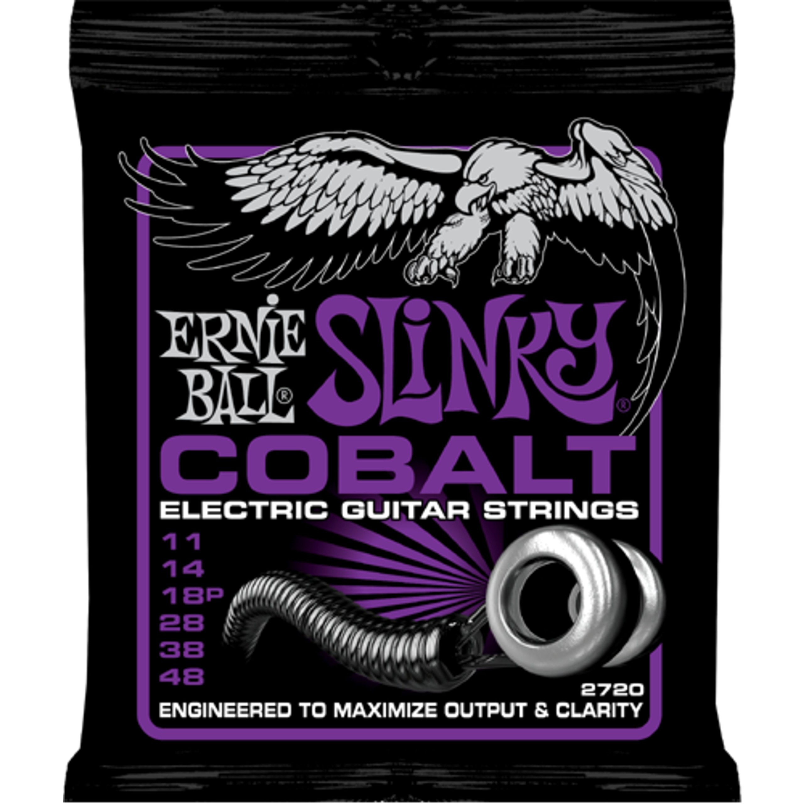 【送料無料】【正規品】 ERNIE BALL エレキギター弦 COBALT SLINKY コバルト・スリンキー 色：パワー(11-48)、サイズ：パワー(11-48)