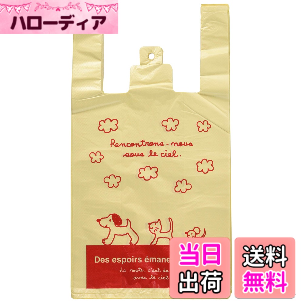 【送料無料】ヘッズ(Heads) 手提げ袋 レジ袋 レジバッグ ポリエチレン 横マチ HEADS 色：犬 ネコ 動物、サイズ：M 100枚