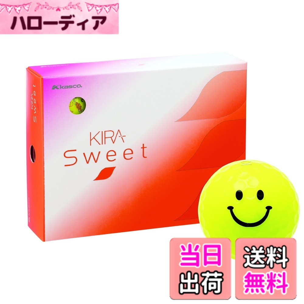 【送料無料】キャスコ(Kasco) ゴルフボール KIRA SWEET キャラ1ダース(12個入り) 色：イエロー、サイズ：KIRAキャラ