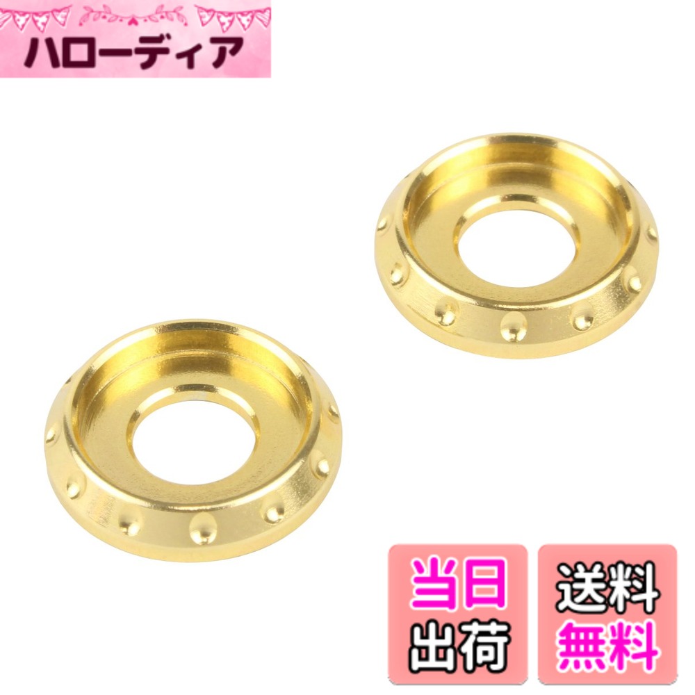 【送料無料】ポッシュフェイス(POSH FAITH) バイク用品 NASAタイプマシンドワッシャー M5ボタンキャップボルト用 2個入り 色：シャンパンゴールド、サイズ：M5
