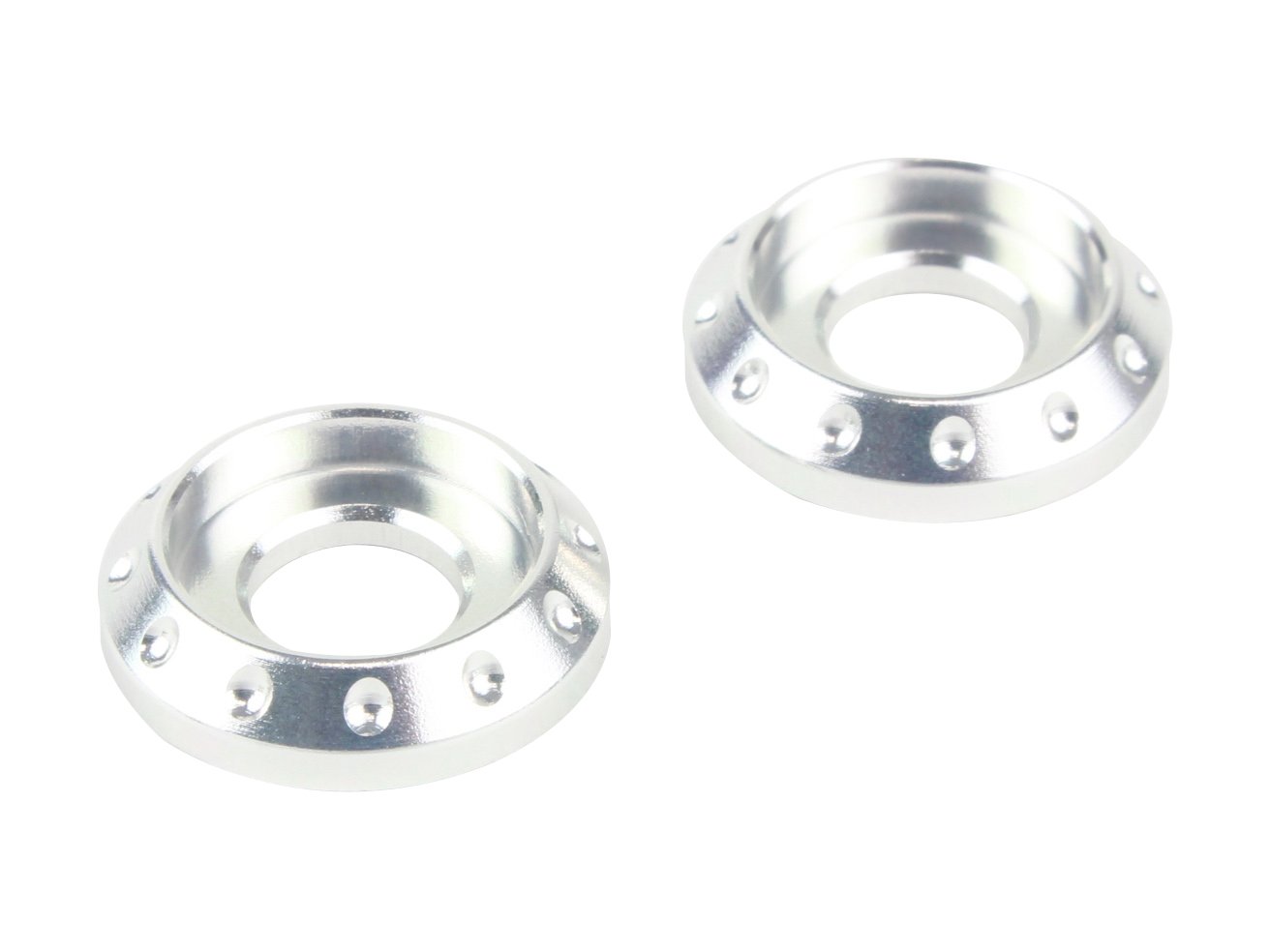 【送料無料】ポッシュフェイス(POSH FAITH) バイク用品 NASAタイプマシンドワッシャー M5ボタンキャップボルト用 2個入り 色：シルバー、サイズ：M6