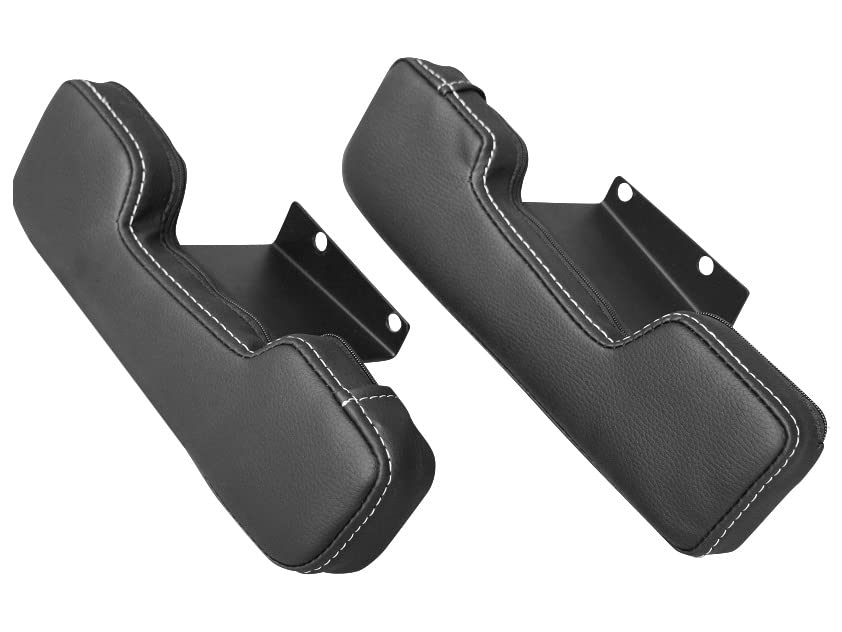 【送料無料】TRISTAR'S [ハイエース レジアスエース 200系 1型 2型 3型 4型 5型 6型 7型 8型] サイドアームレスト ドアアームレスト 肘掛け スマートフォン対応 左右セット 色：ホワイトステッチ