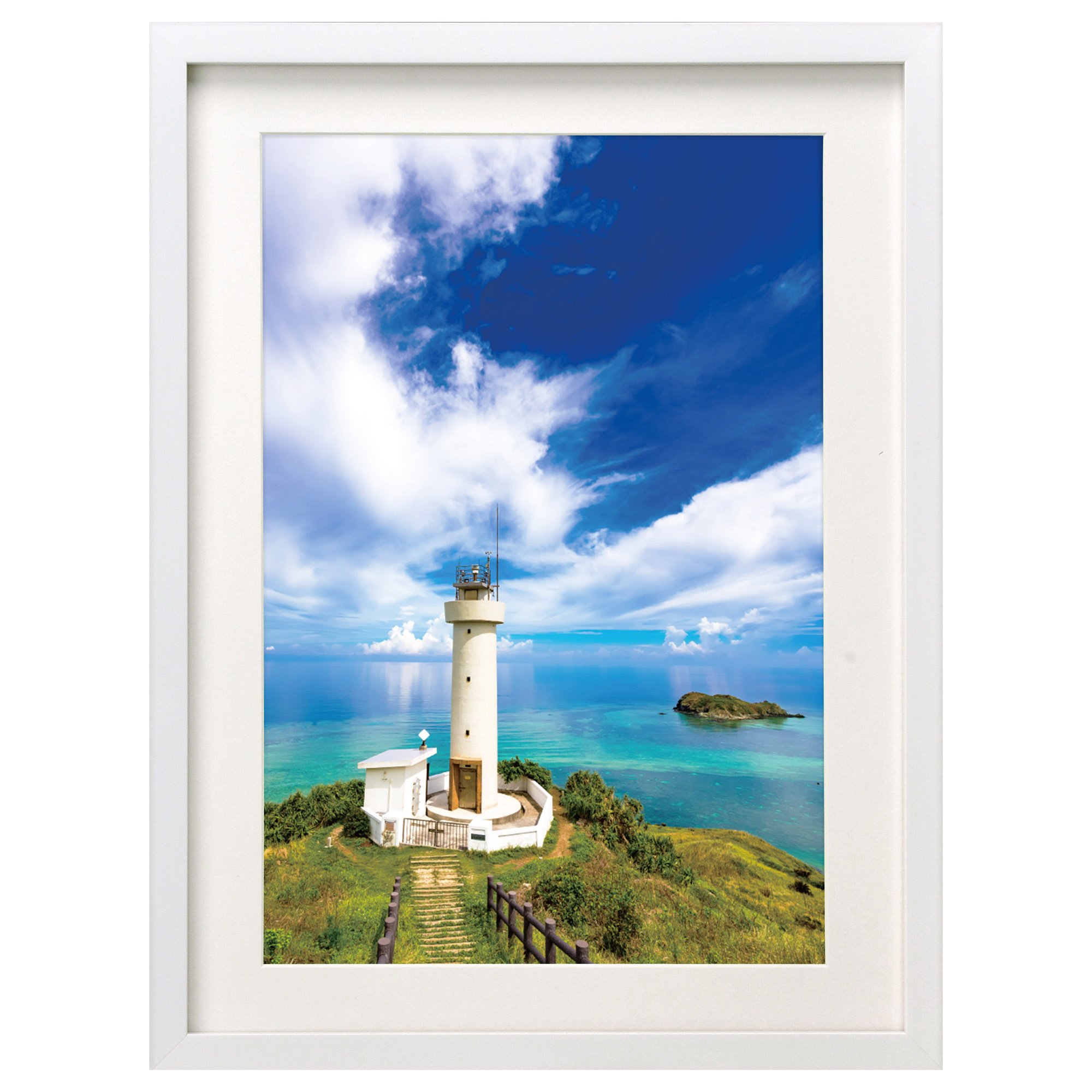 【送料無料】ハクバ HAKUBA 木製額縁 MM-01 色：ホワイト、サイズ：ワイド4切