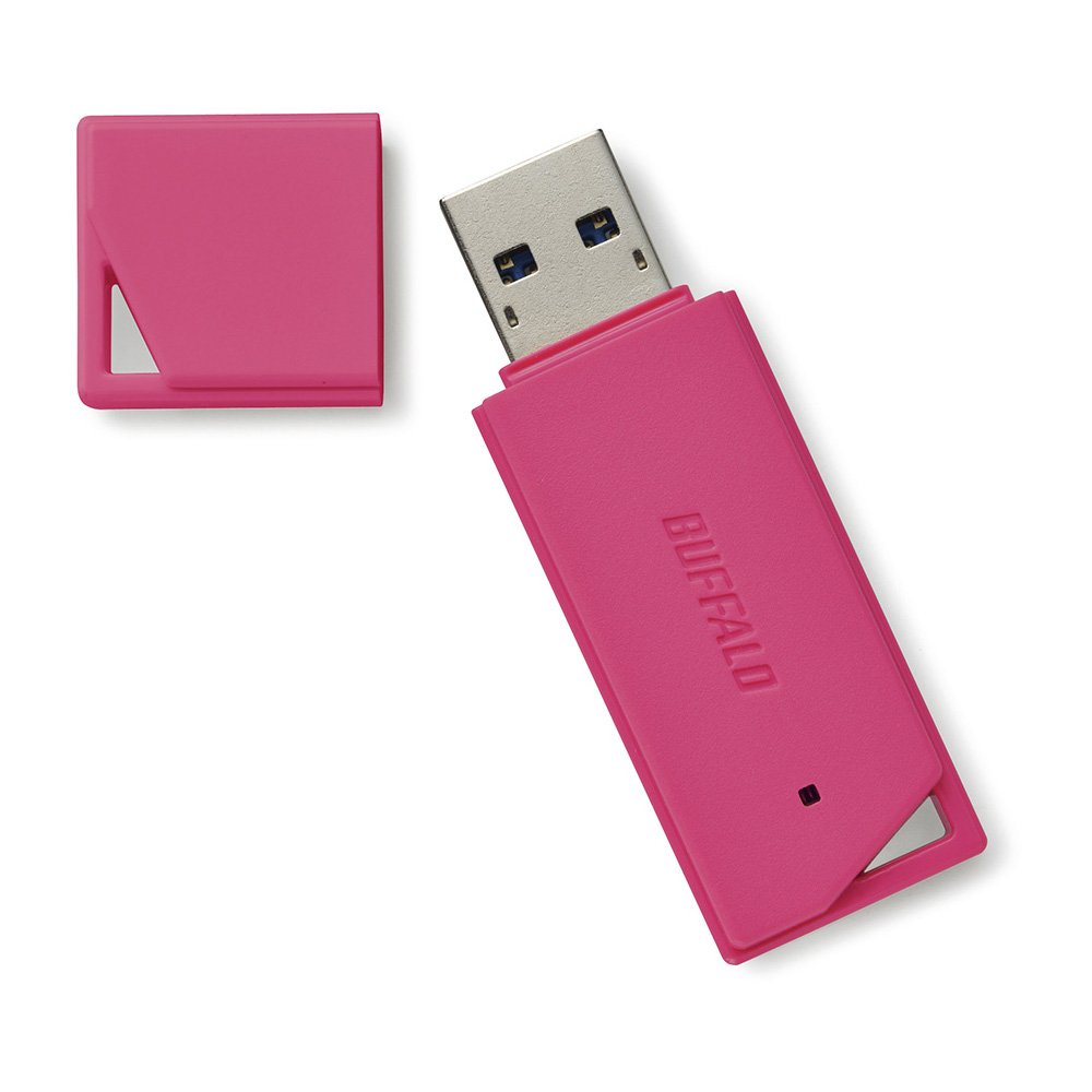 【送料無料】BUFFALO USB3.1(Gen1)対応 USBメモリー バリューモデル 色：ピンク、サイズ：64GB