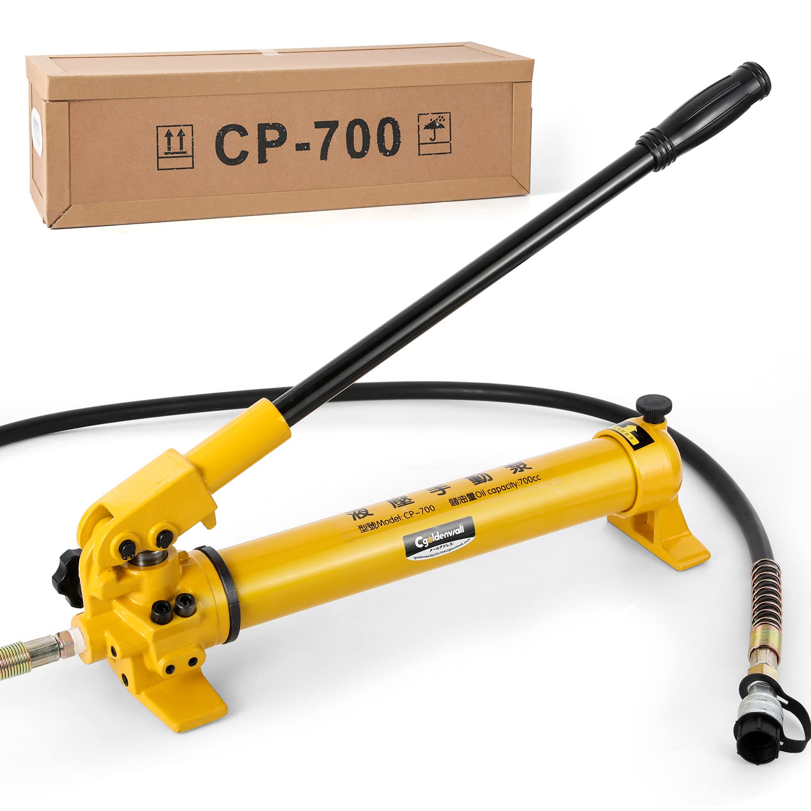 【送料無料】CGOLDENWALL CP-180 CP-700手動油圧ポンプ 圧力計付 色：CP-700