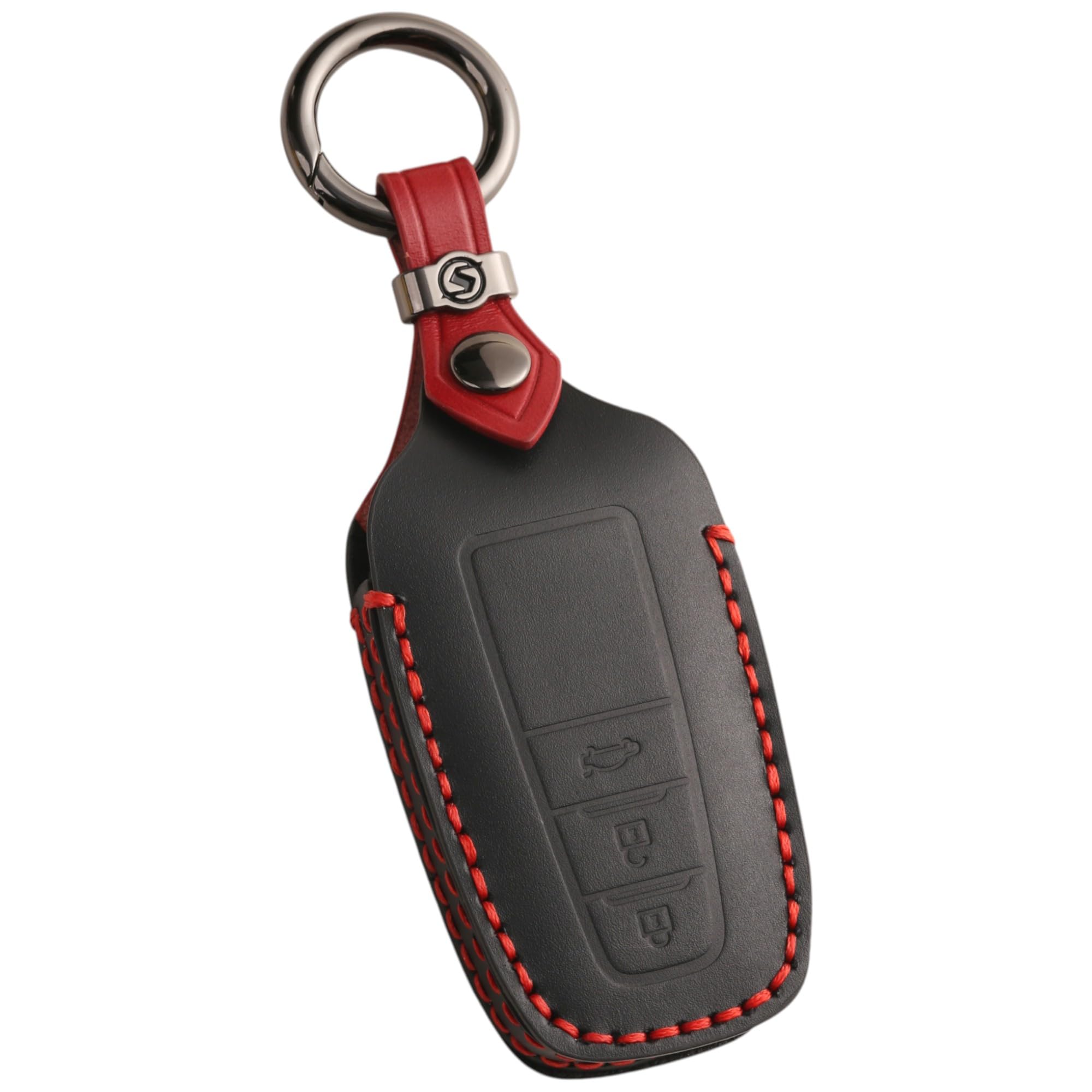 【送料無料】【smasol】プリウス50系 カローラツーリング カローラクロス 前期型 キーカバー 新型RAV4 50系 キーケース C-HR クラウン20系 本革 アクセサリー 色：4.黒 (本革) / 3ボタン、サイズ：S