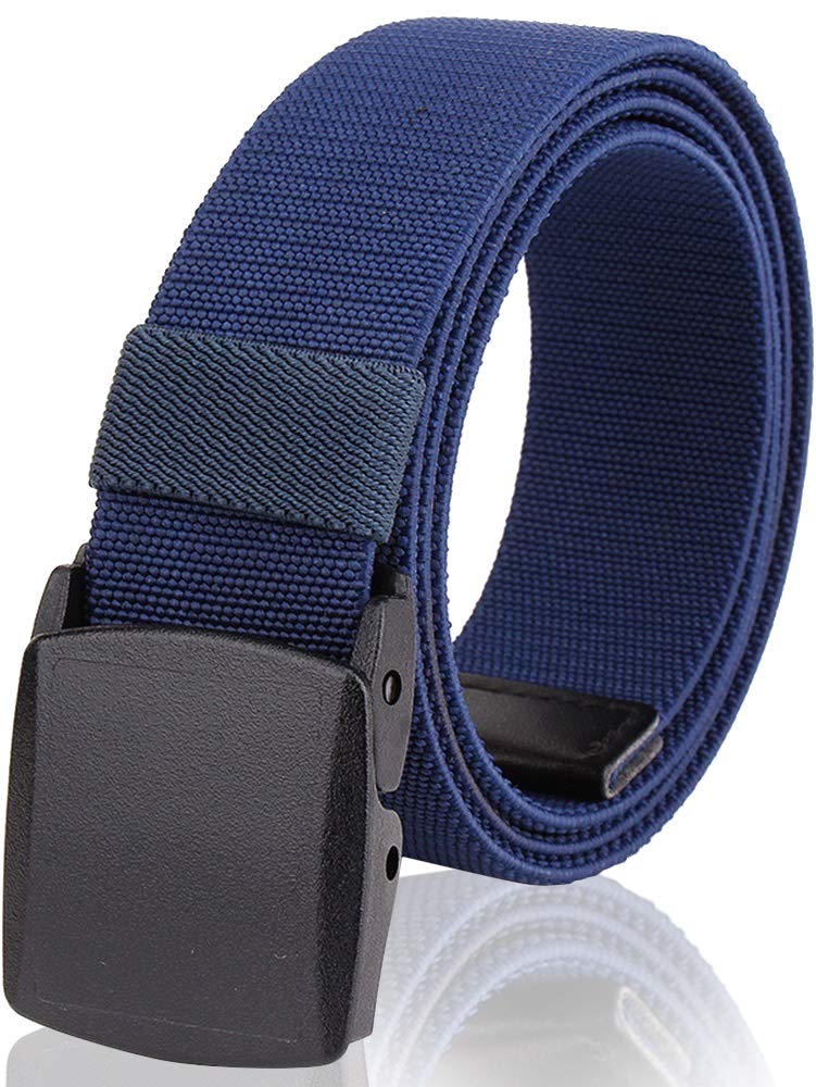 【送料無料】[JINSELF] ベルト 超伸縮 メンズ 大きい フリーサイズ 軽量 ナイロン タクティカルベルト 作業着 作業用 仕事用 サバゲー 色：ネイビー、サイズ：Free Size