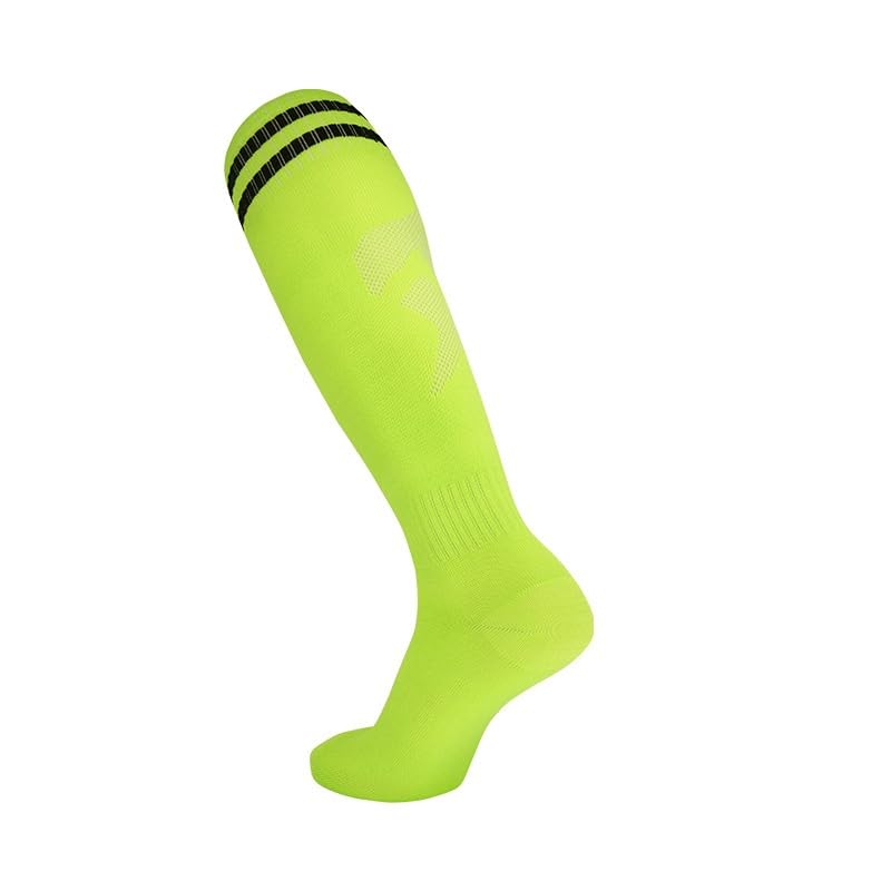 【送料無料】[Jixin4you] サッカーソックス ハイソックス ストッキング スポーツソックス 靴下 ソックス メンズ レディース 男の子 女の子 ボーイズ ガールズ 子供 男女兼用 サッカー 登山 ハイキング 滑り止め 通気 無地 アウトドア プレゼン 色：Eグリーン、サイズ：S