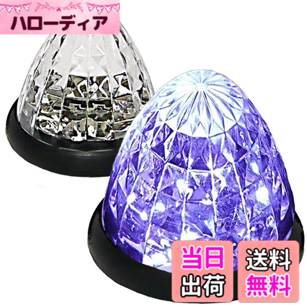 【送料無料】Customize（カスタマイズ） トラック用 マーカーランプ LED サイド マーカー 16LED 24V 用 汎用 2個 セット ブルー/イエロー/レッド/ホワイト/グリーン/ピンク 各色あり 色：パープル 特注色