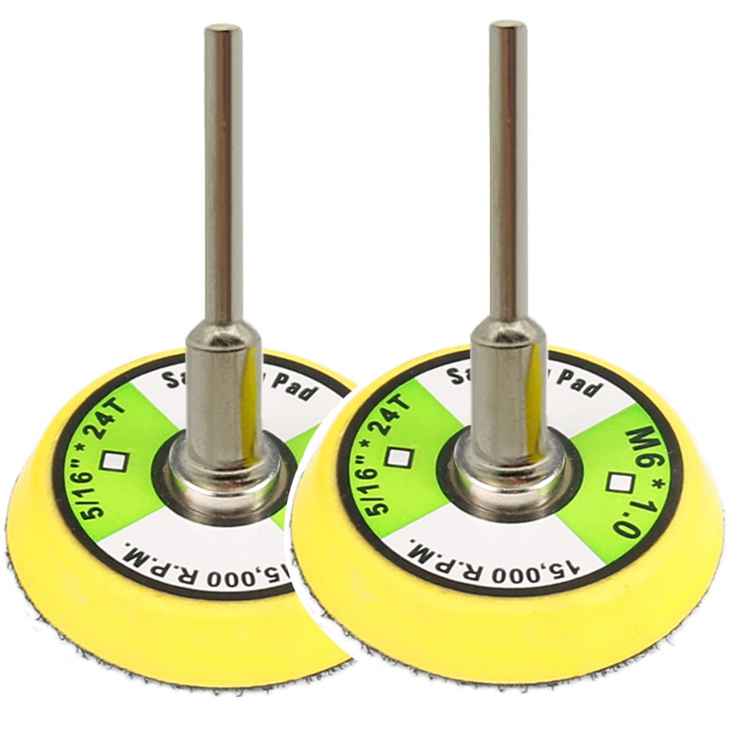 【送料無料】50mmサンディングパッドループバッキングパッド 交換パッド研磨サンドペーパー 【1/2個入り】6MMスレッド x3MMシャンク径2インチΦ50mm 空気圧グラインダーバッキングパッド マジック パッド 色：2 PCS