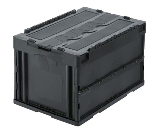 【送料無料】トラスコ中山(TRUSCO) 蓋つき折りたたみコンテナ 50L コヨーテ 色：ブラック