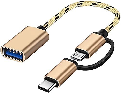 【送料無料】leizhan USB OTGケーブル アダプター変換器 高速データ転送対応 色：ゴールド、サイズ：3...
