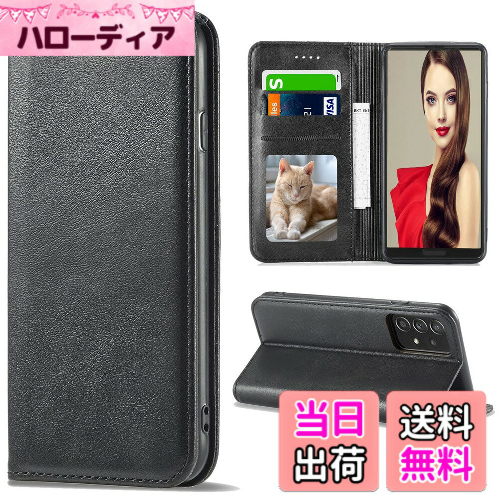 Rakuten - 【送料無料】XMD iPhone HW Sony Sumsung カバー 上品質牛革繊維合成革 色：ブラック、サイズ：Galaxy A53 5G SC-53C SCG15
