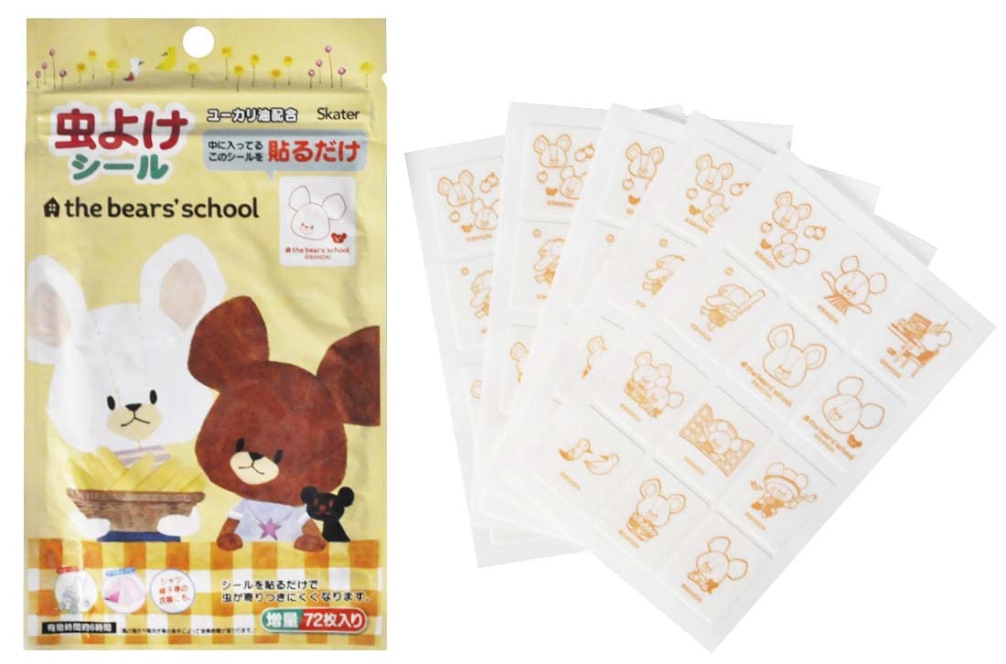 【送料無料】スケーター(Skater) 虫除け シール 虫除け男子 色：くまのがっこう、サイズ：11.4x19.5x0.4cm