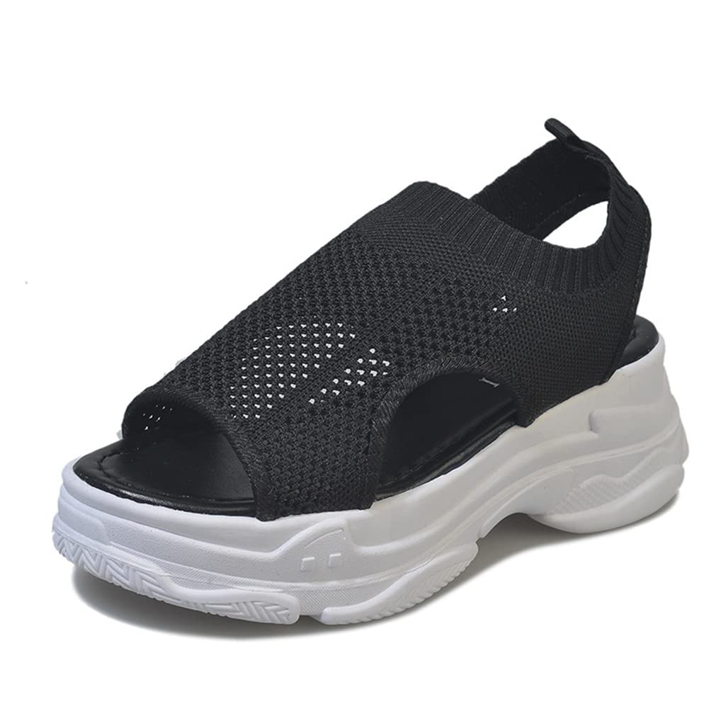 【送料無料】[MaxWant] 厚底サンダル サンダル レディース 厚底 メッシュ ニット 軽量 夏 歩きやすい ..