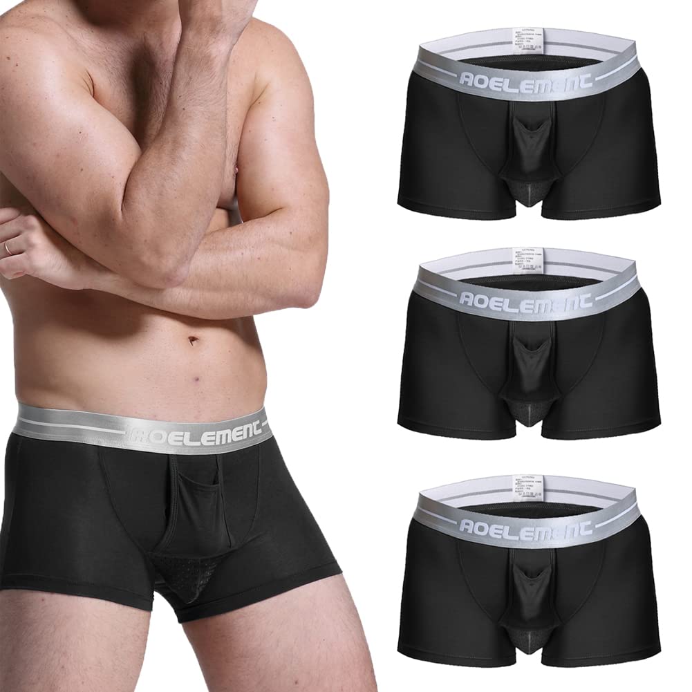 【送料無料】[Pazalor] 蒸れない メンズ ボクサー パンツ 陰嚢 陰茎 分離型 網ポケット 付き 爽やか感..