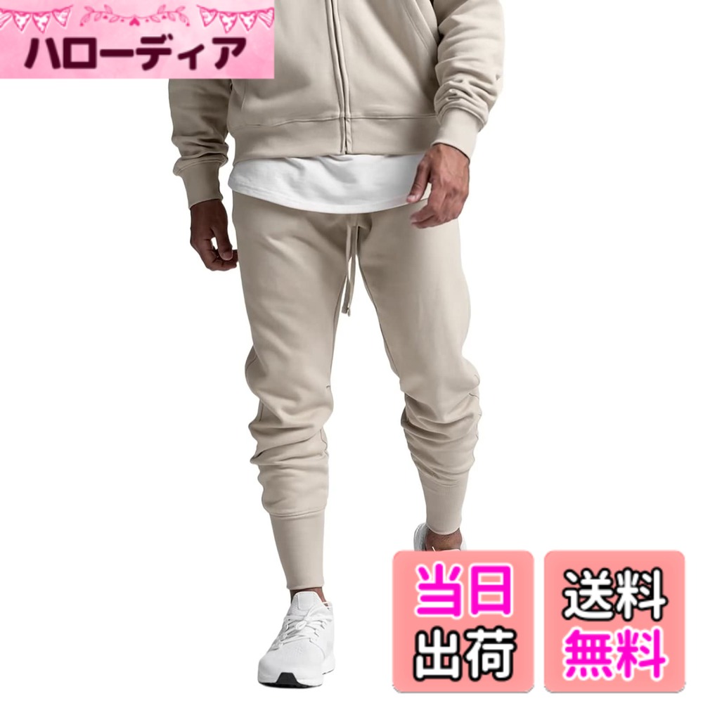 樂天商城 - 【送料無料】[OROLN] ジョガーパンツ メンズ トレーニング スリム フィットネス 筋トレ 無地 通気性 ジム スウェットパンツ 色：カーキ、サイズ：2XL