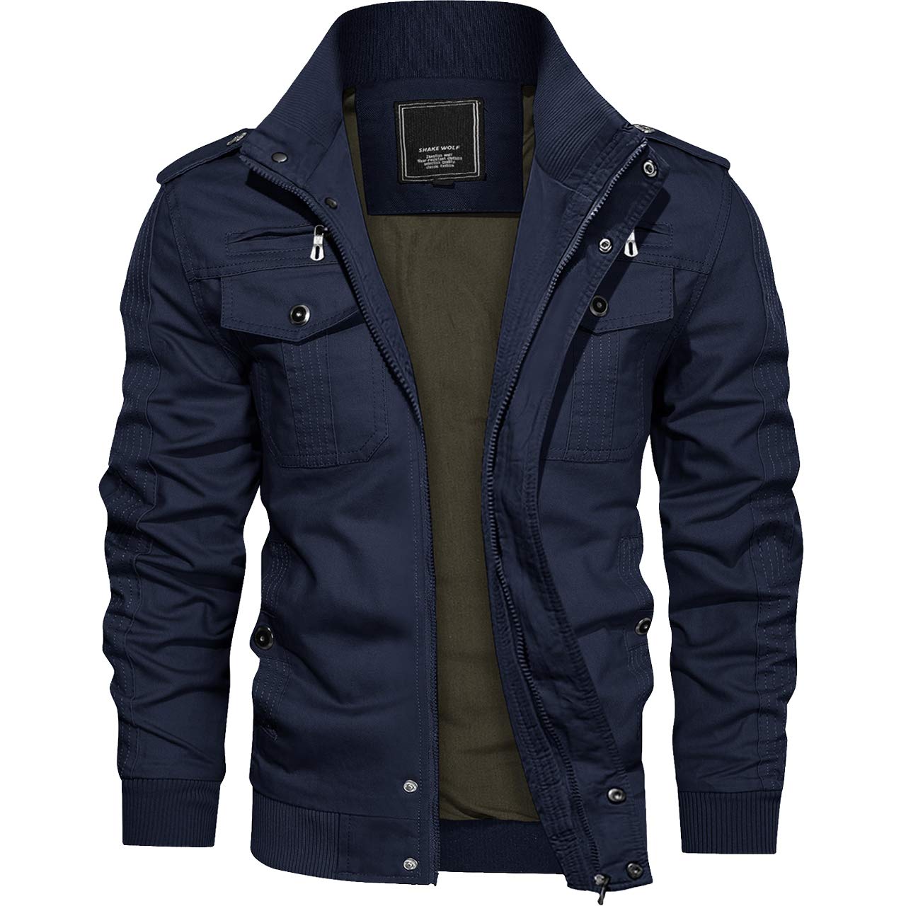 【送料無料】[TACVASEN] ミリタリージャケット メンズ バイク ジャケット 作業着 防寒 ブルゾン 綿 ジ..