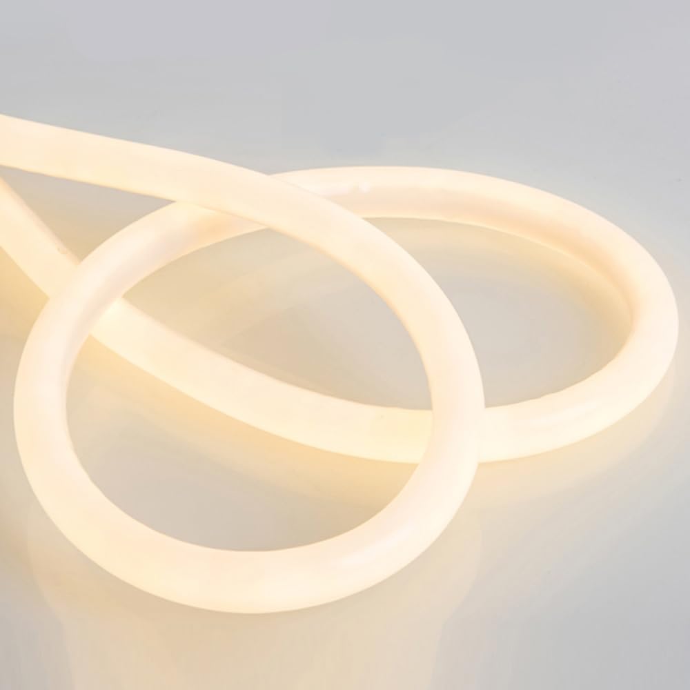 【送料無料】100V ラウンド、320 度発光、EL蛍光チューブ管 LEDテープライト 120SMD/M 防水配線不要 プラグアンドプレイ 切断可能, クリスマス装飾 ネオンサイン明るい 長持ち おしゃれ 間接照明 装飾照明 ネ棚下照明 ledテー 色：ブルー、サイズ：2メートル+プラグ+部品