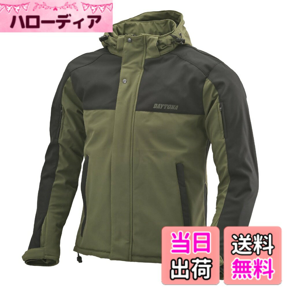 乐天商城 - 【送料無料】デイトナ(Daytona) バイク ジャケット 春秋冬 ソフトプロテクター付属 防風 ソフトシェルシリーズ 色：[DJ-005]オリーブ、サイズ：M
