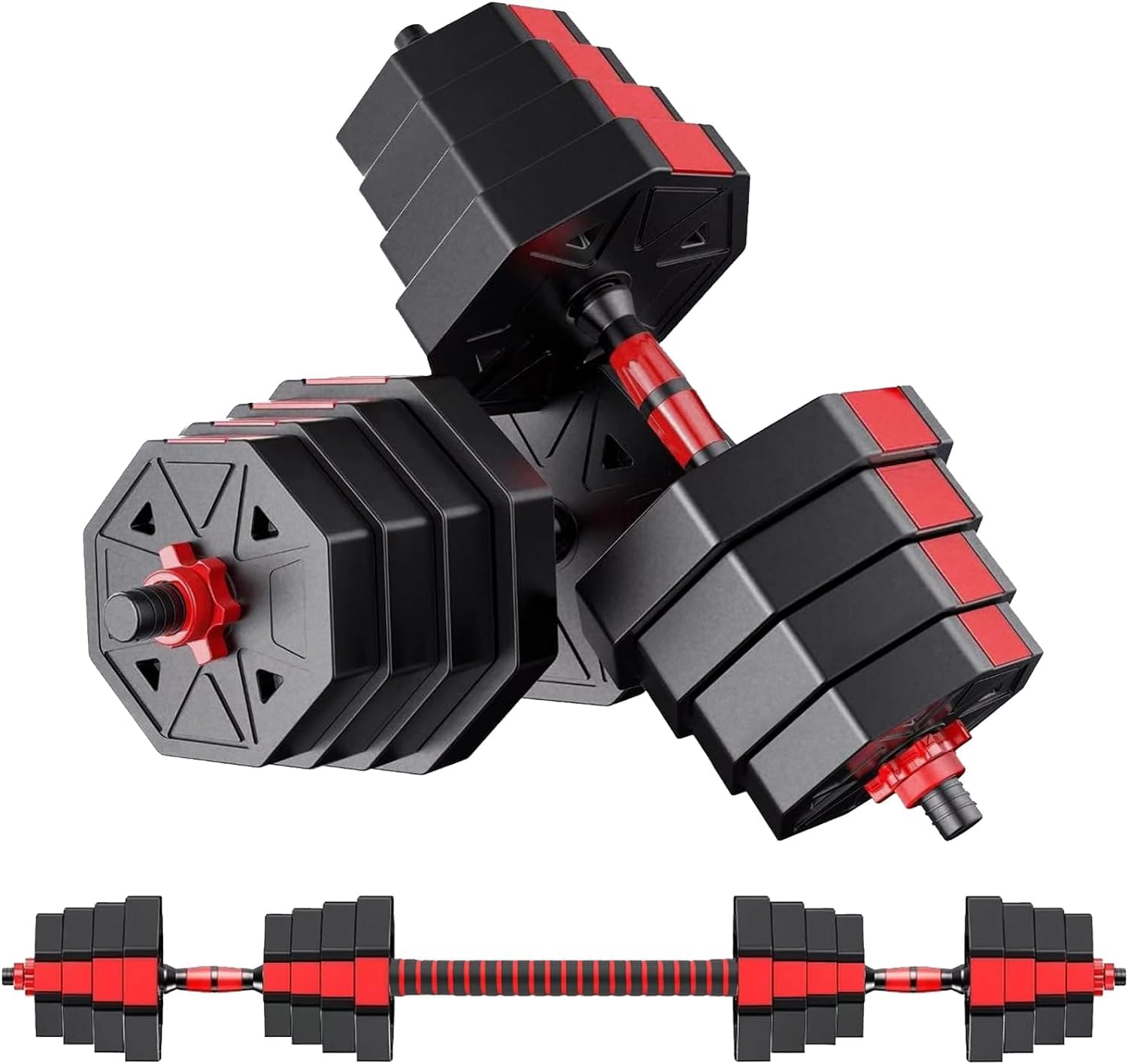 【送料無料】【ダンベル 可変式 3in1】10kg 20kg 30kg 40kg 2個セット バーベルにもなる ダンベル アジ..