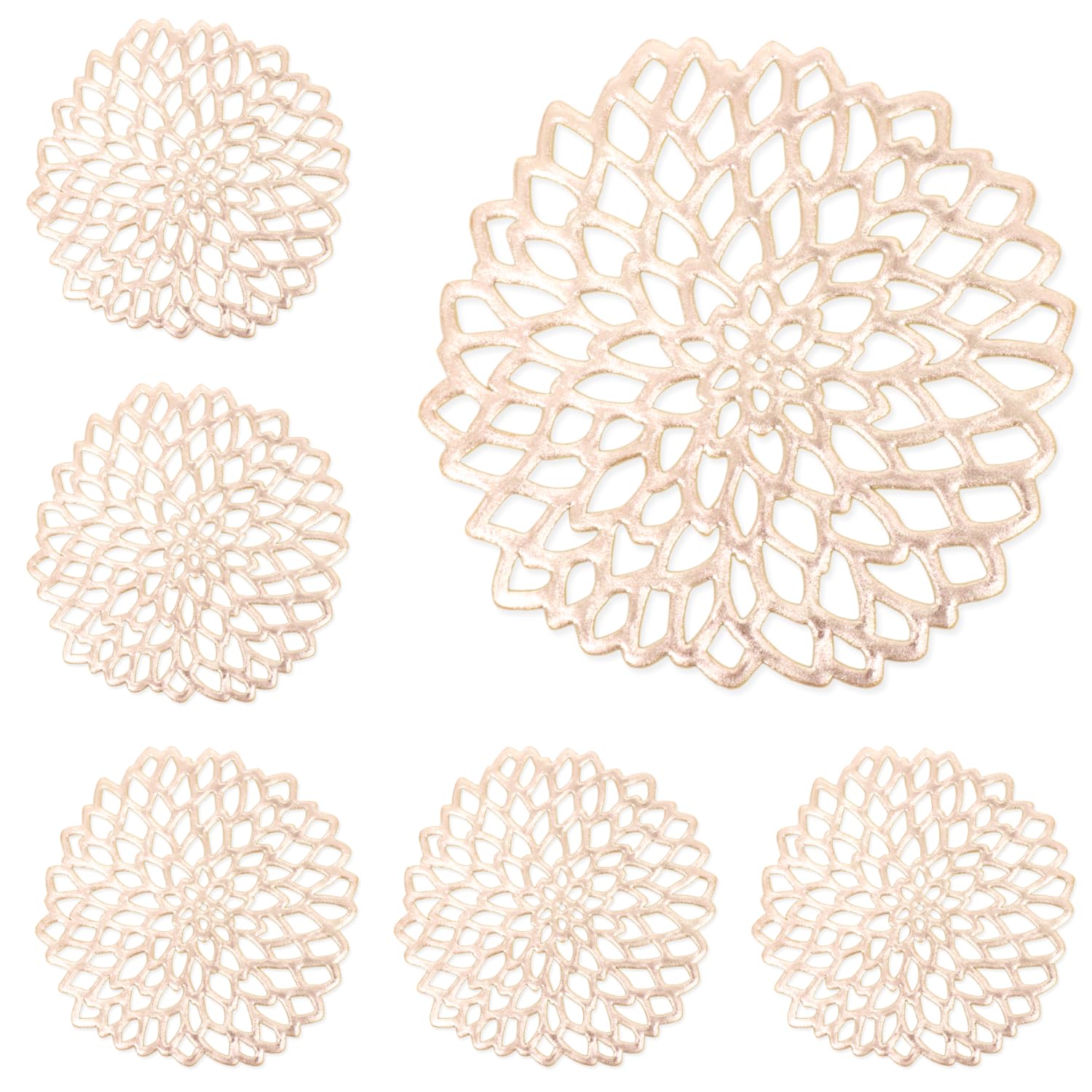 【送料無料】[calmyce] コースター 可愛い オシャレ コップ敷き コップ受け 6枚セットxPVC製 [水洗い可..