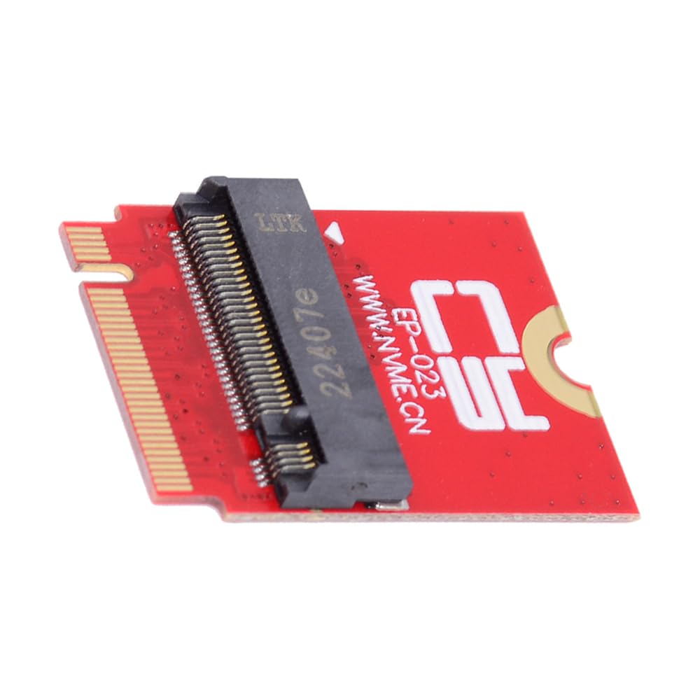 【送料無料】NFHK NVME M-Key 22x30mm to 22x80mm NGFF延長SSDアップグレードアダプタ対応 色：レッド